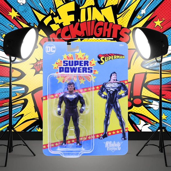 DC Super Powers Superman (Black Suit) Actionfigur – McFarlane 2024 – 13 cm